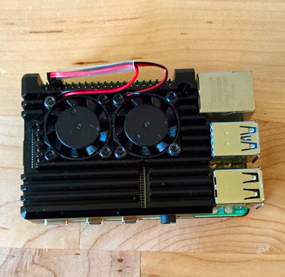 Raspberry Pi 4 Model B Single Board Computer with Dual Fan Heatsink/Case WiFi BT