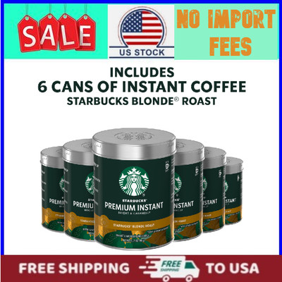 Starbucks Premium Instant Coffee, Starbucks Blonde Roast, Arabica Beans, 3.17 oz