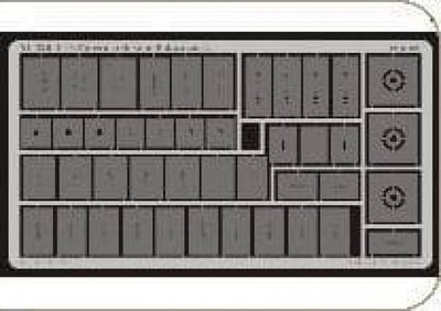 F-16 Fighting Falcon etch stencil data 1/32 - Eduard XL520