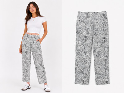Chicco Fabulously Slimming Women's Size 0.5 Gray Snakeskin Print Crop Pants