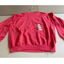 Vintage Fruit of the Loom Pink Sweatshirt XL NWT Made in USA Raglan Blank