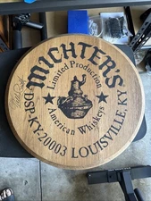 Michter’s Whiskey Barrel Lid – Autographed by Late Master Distiller Willie Pratt