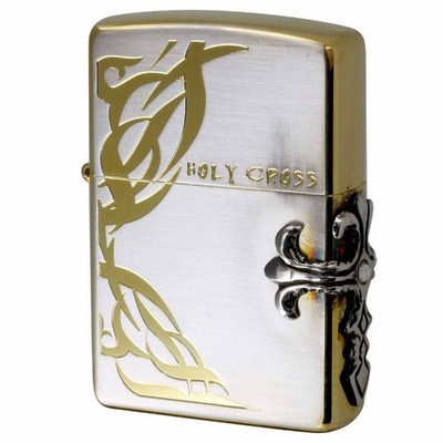 Vintage Zippo Used Made in 2006 HOLY CROSS Side Cross Metal SG No.0563 A Minima