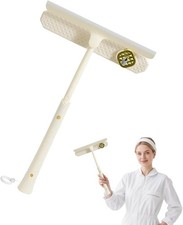 Window Cleaning Kit 73cm Extendable Pole, 360° Rotating Squeegee for Home & Car