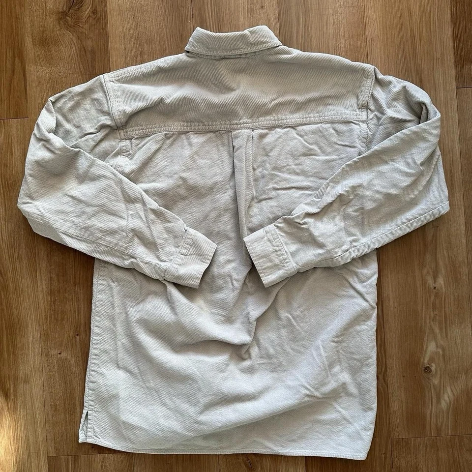 Vintage Walt Disney Marrón Bronceado Abotonado Manga Larga Divertido Plutón Talla Pequeña Foto 2 de 4