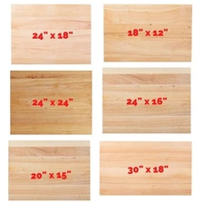 Wood Cutting Board Commercial Restaurant Solid Rigid Butcher Block Multiple Size