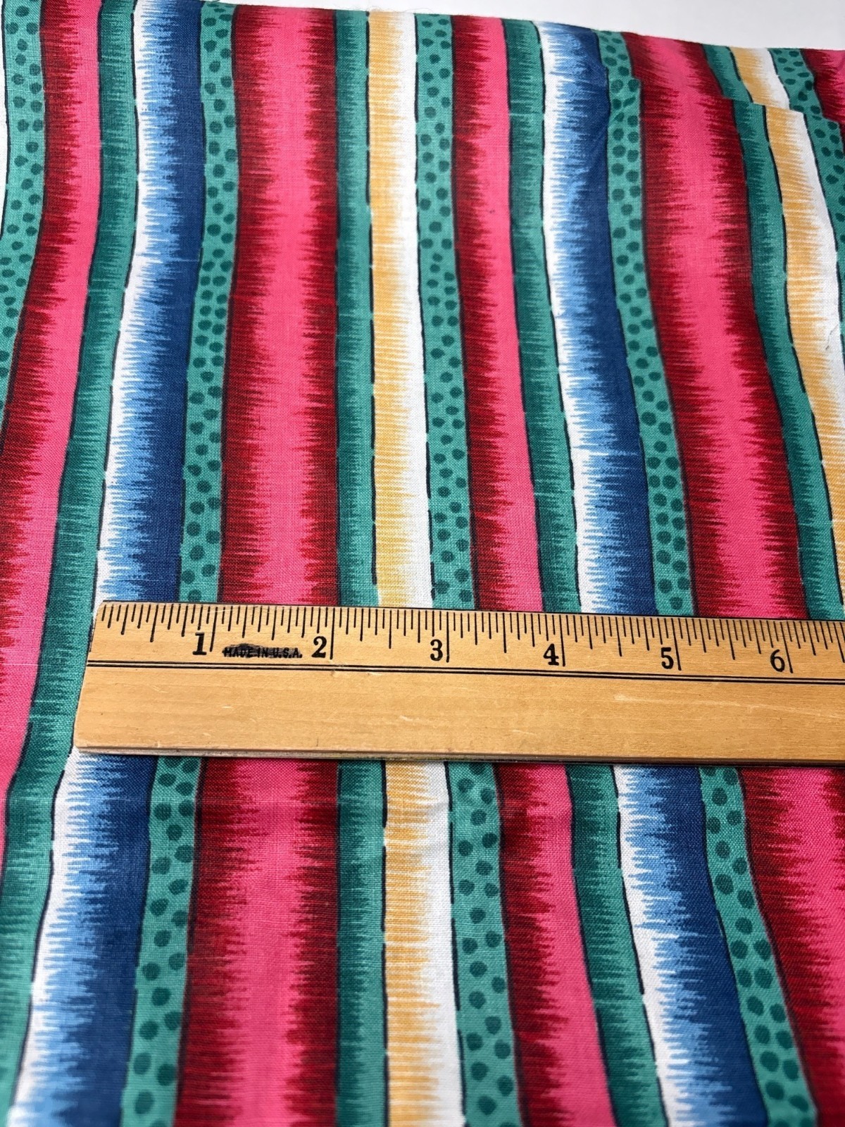 Givenchy Fabric 25"x54" Upholstery Multicolor Stripes Dotted Design thumbnail 7