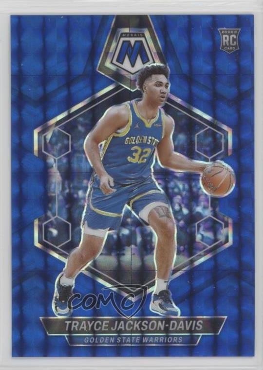 2023-24 Panini Mosaic Rookies Blue Prizm 34/199 Trayce Jackson-Davis #205 1g0v