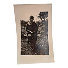 WWII Era Woman Dress Hat Garden Snapshot Photo Inscribed Mother
