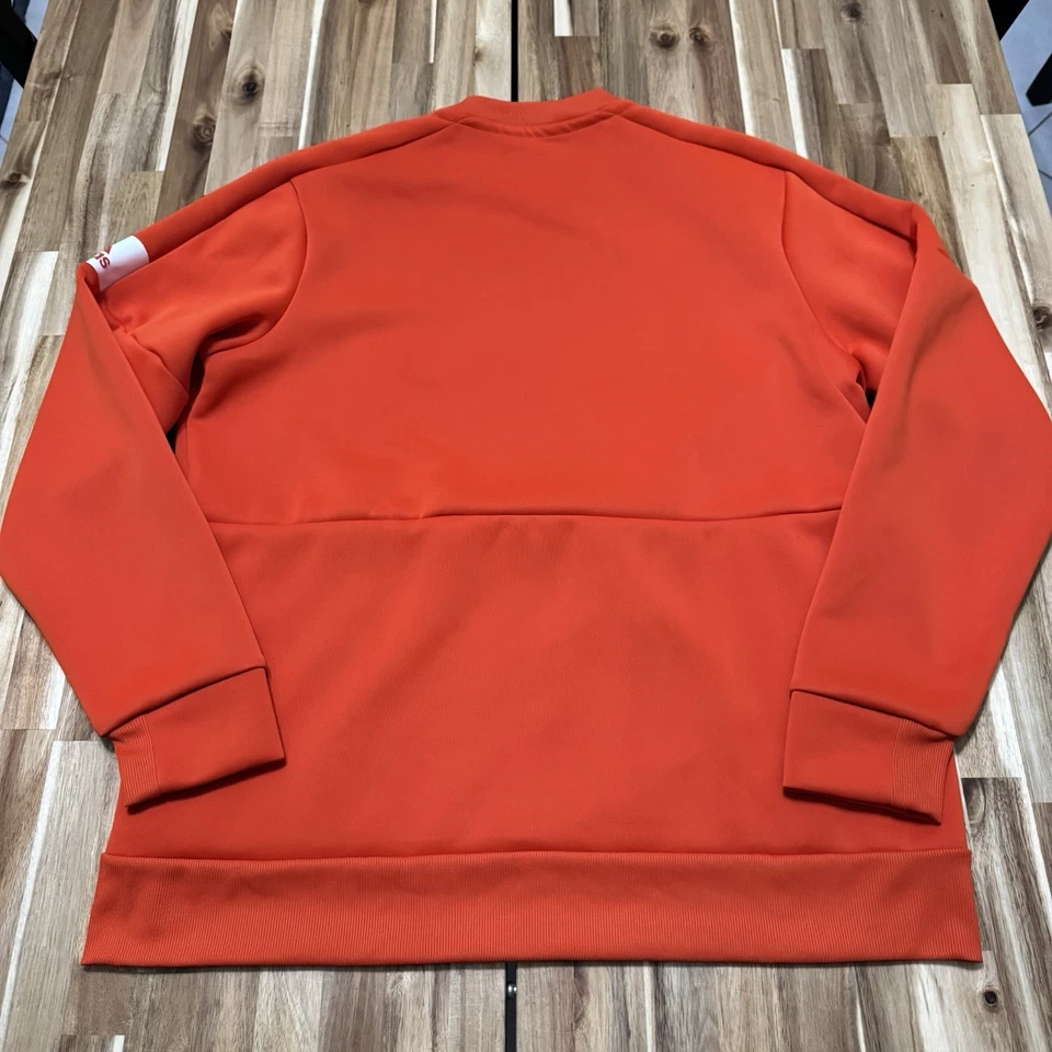 Sudadera Miami Hurricanes Para Hombre XL Naranja Adidas Cuello Redondo Fútbol Universitario Foto 3 de 4