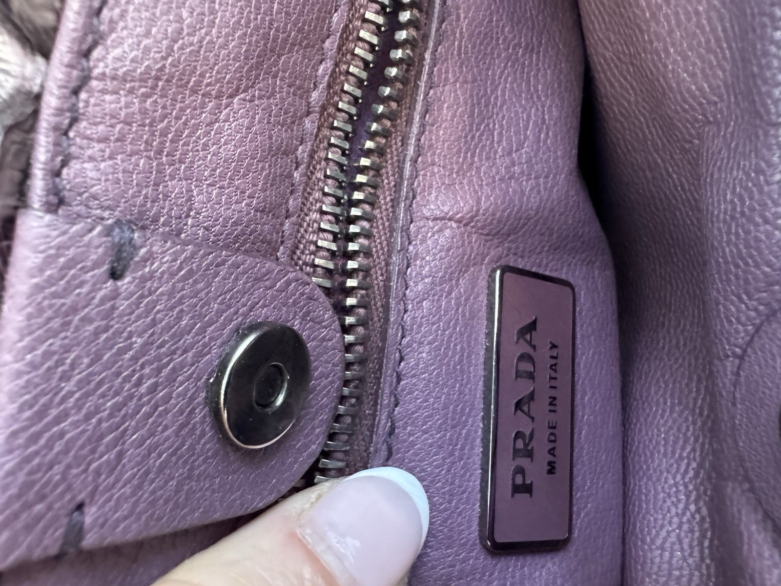 Prada Pink/Purple Python Leather Medium Shoulder … - image 12