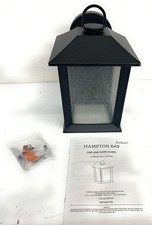 Hampton Bay Hardwired Outdoor Wall Light Lantern Light, Black, 5284002012