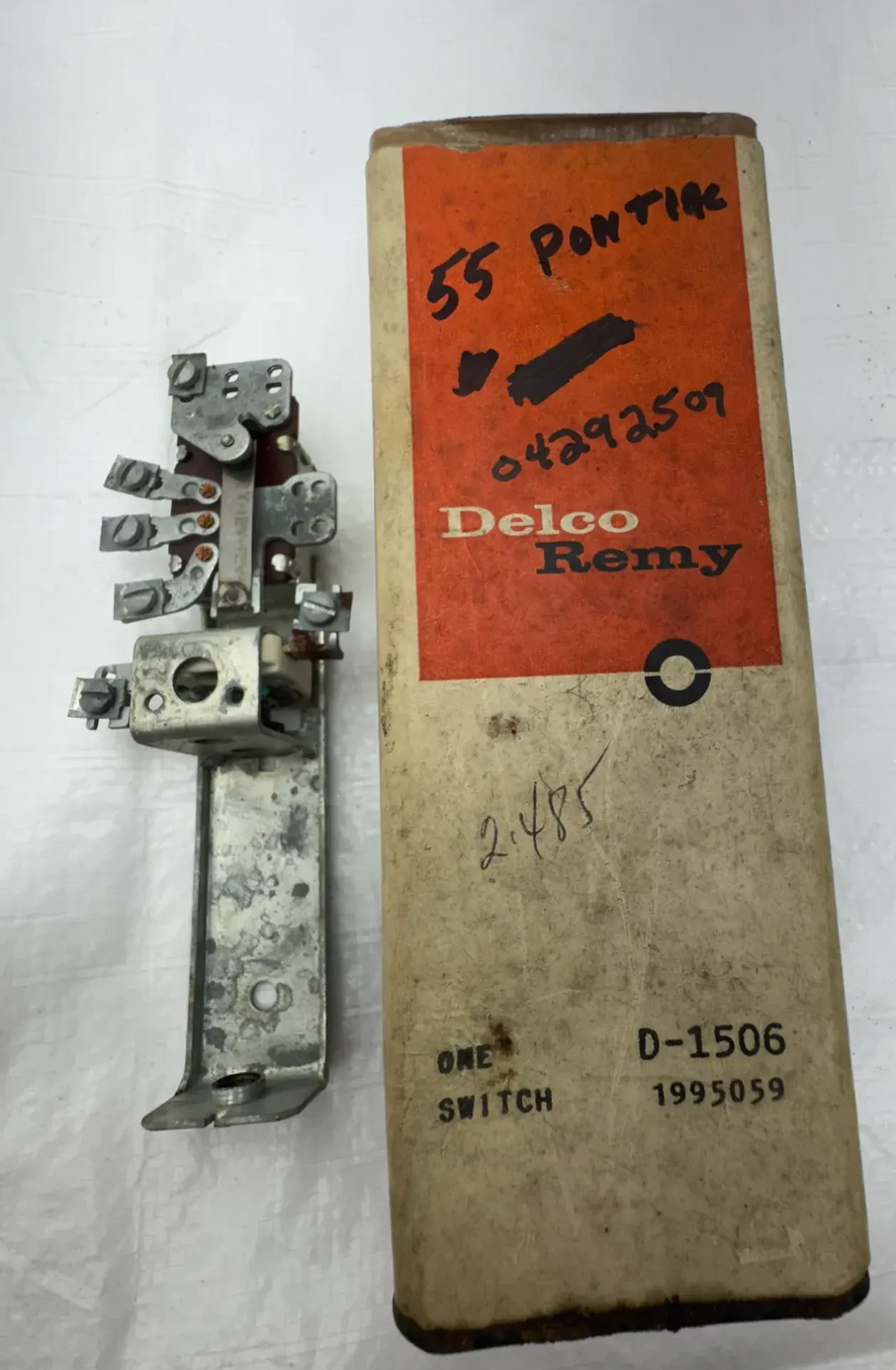 NOS GM 1955-56 Pontiac Delco Remy Headlight Switch Mount Head Light Lamp 12 Volt