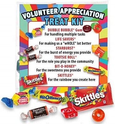 Volunteer Appreciation Treat Survival Kit (25 kits per pack) Gifts for Nation...