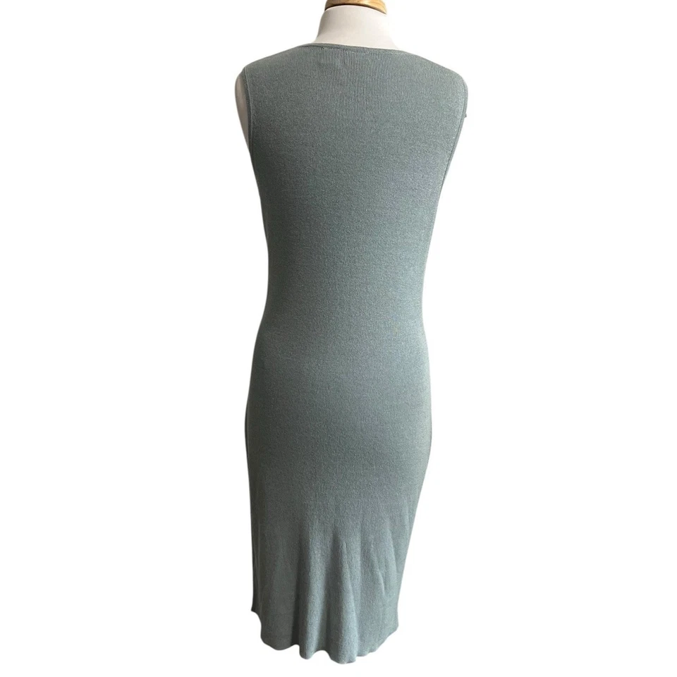 Merona Y2K 90s Womens XL Blue Grey Sleeveless Sweater Knit Sheath Dress — 第 4/4 张图片