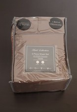 Hotel Collection Twin 4 Piece Sheet Set Brown 100 Microfiber