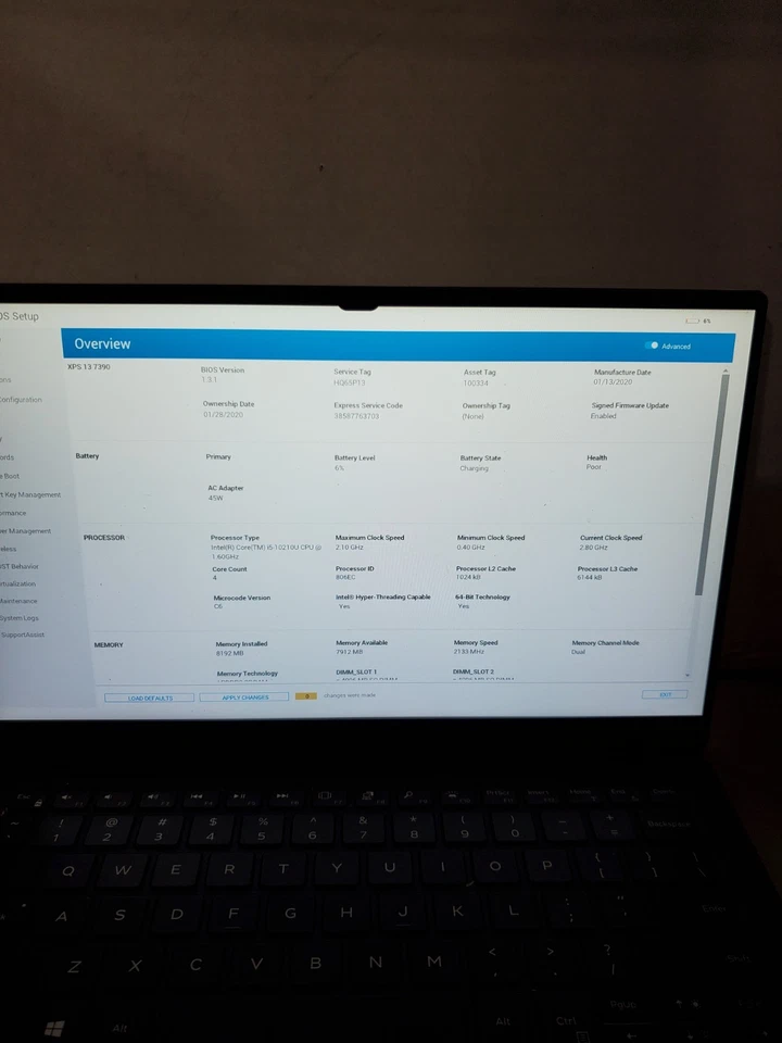 Laptop Dell XPS 13 9370 Intel Core i5-8350U 1,70 GHz 8 GB de RAM ¡Sin SSD/OS! #69 Foto 2 de 4