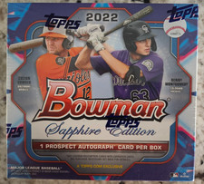 2022 Topps Bowman Sapphire Edition Baseball Hobby Box Factory Sealed