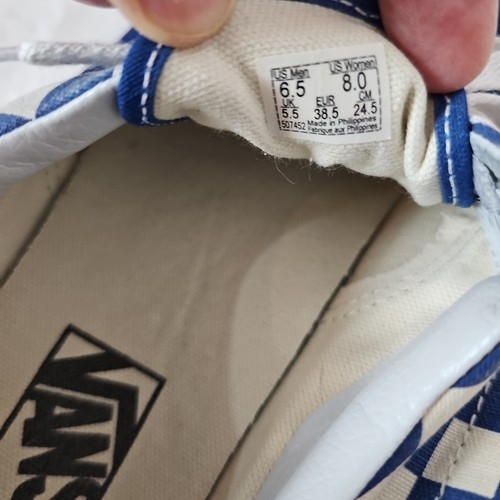 Scarpe casual Vans Off The Wall 507452 blu a scacchi uomo 6,5 donna 8 - Foto 11 di 16