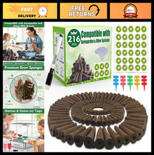 216 pcs Hydroponic Seed Pods Kit, Grow Sponges & Labels for Indoor Gardening 0.21 per gallon