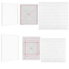 4 Pcs Low Tack Sticky Mat w/ Grid for Stamping Stenciling Ink Blending Clear Pho