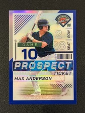 Max Anderson 2024 Prospect Edition Baseball Ticket Blue Prizm /149 Tigers