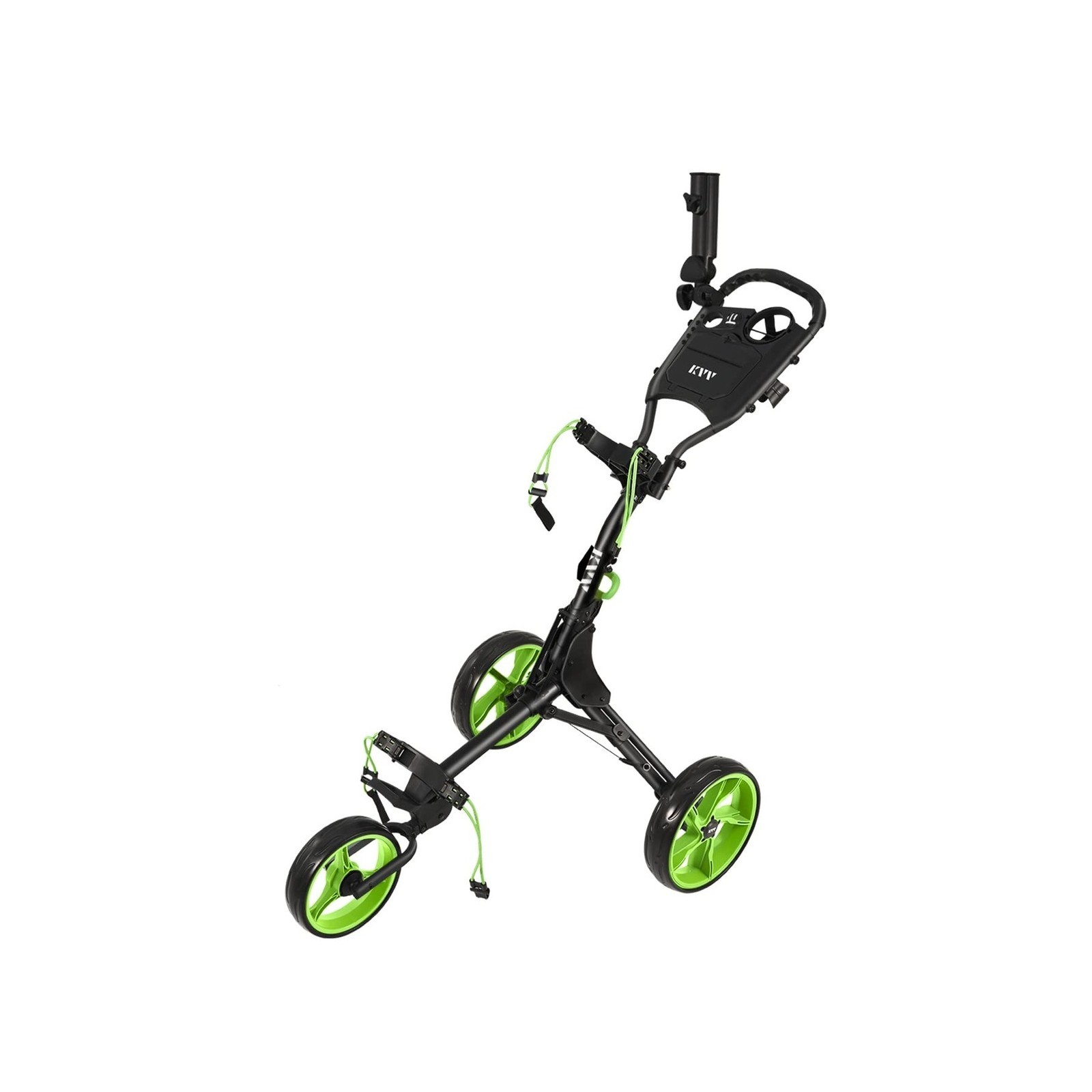 KVV 3 Wheel Golf Push Cart Ultra Lightweight Smallest Folding