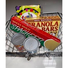 Melissa Doug Pretend Play Food Grocery Set Wire Basket Kids Toy