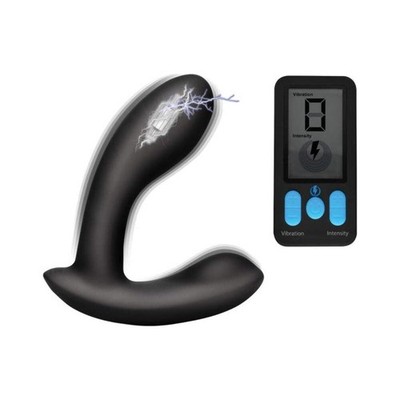 Zeus Electrosex E-stim Pro Silicone Vibrating Prostate Massager with Remote 