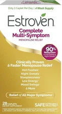 Estroven Women Complete Multi-Symptom Menopause Relief Supplement, 28 Ct Non-GMO