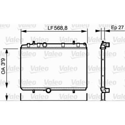 VALEO Wasserkühler Motorkühler Alu für Citroën Berlingo B9 1.6 HDi 90 Peugeot