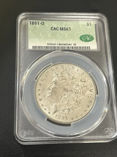 1891 O Morgan Dollar CAC MS-61 - UNCIRCULATED - SEMI KEY DATE - CERTIFIED - $1