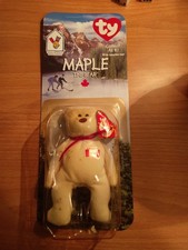 Beanie Baby "MAPLE THE BEAR" 1999 McDonald's ty Rare oop