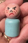 vintage Fisher Price Little People Angry Bully Boy Freckles-wooden