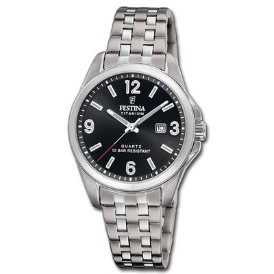 Festina Damenuhr Titanium Armbanduhr Titan silber UF20697/3