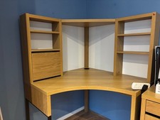 Corner Computer Desk with Storage Shelves for Home Office and Study