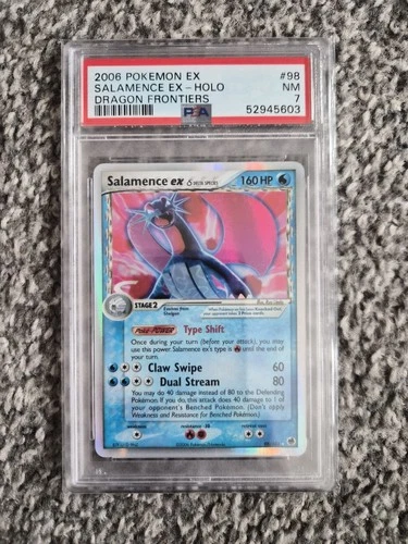 Pokemon TCG Salamence EX Dragon Frontiers Delta Species Holo Card 98/101 PSA 7