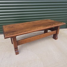 Large Solid Oak Long Coffee Table. Vintage, Old Charm STYLE 130cm x 60cm. Heavy