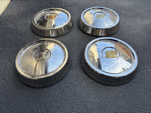 10 1/4" STAINLESS STEEL DOG DISH HUBCAPS SET OF 4, GREAT SHINE, RAT ROD - Picture 3 of 8