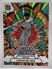 2025 Donruss Bomb Squad Green Laser #13 Carlos Beltran ~ Mets!