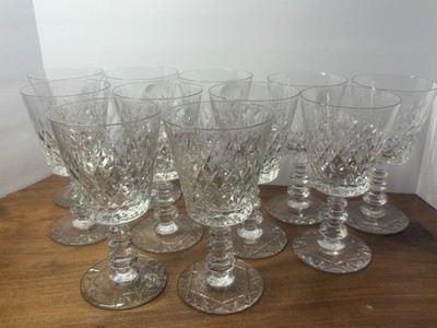 11 pcs Rock Sharpe WESTMINSTER Wine Goblets, 6 1/4'' TALL Vintage MCM *read*
