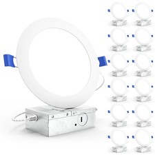 Sunco 12 Pack Recessed Lighting 6 Inch LED, Canless Ceiling Lights Slim with ...