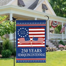 250 Anniversary USA Flag 4th of July Decorations 12x18 Inch Patriotic Garde...