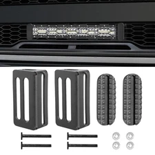 2X Universal Front Hidden Grille Mounting Bracket For 20" 10" 6" LED Light Bar