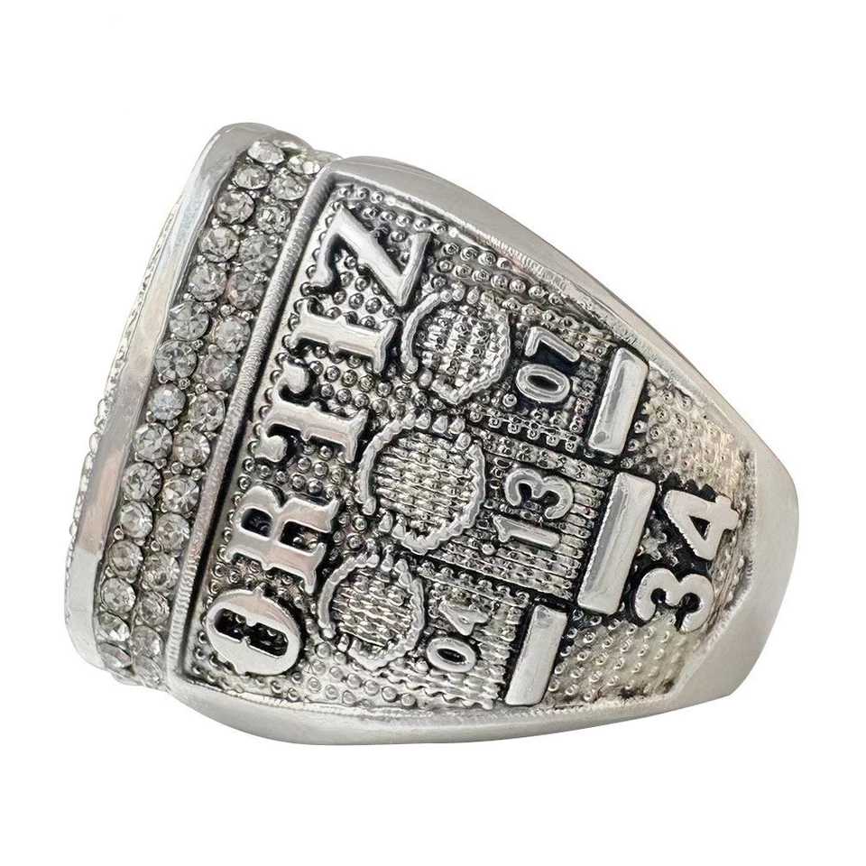 Anillo Serie Mundial Boston Medias Rojas 2013 - ORTIZ #34 - Regalo para fanáticos - Anillo réplica MLB Foto 2 de 4