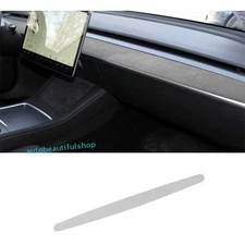 Gray Alcantara Center Console Dashboard Strip Trim For Tesla Model 3 Y 17-2023