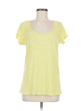 Moda International Women Yellow Short Sleeve T-Shirt M