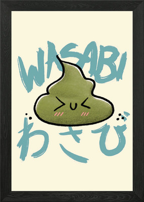 Niedliches Wasabi gerahmtes Wandbild Poster Leinwanddruck Bild