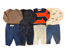 Carters Baby Boy 3 Months Outfits Lot Sweat Pants L/S Bodysuits Shirts Clothes