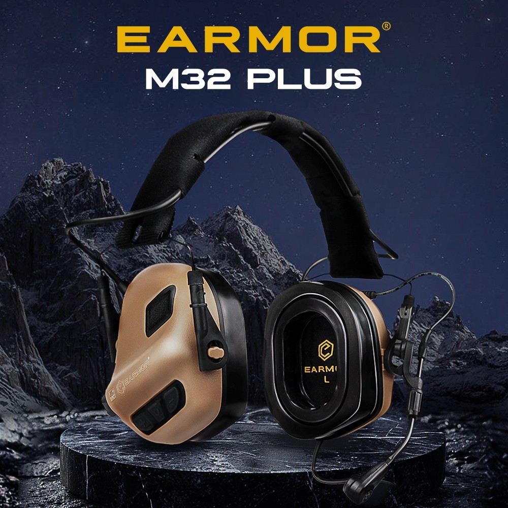 EAMOR M32X Plus Tactical Headset With Helmet ARC Adapters and